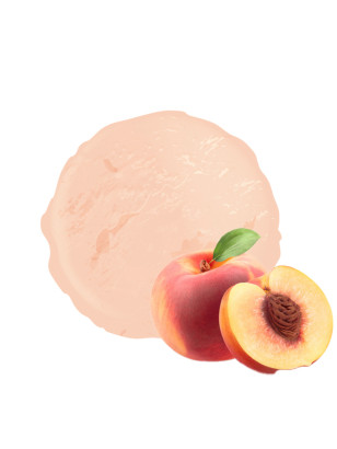Un sorbet avec une forte teneur en pêche blanche