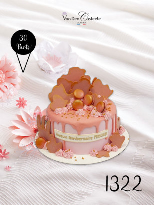 Gâteau Drip cake Rose