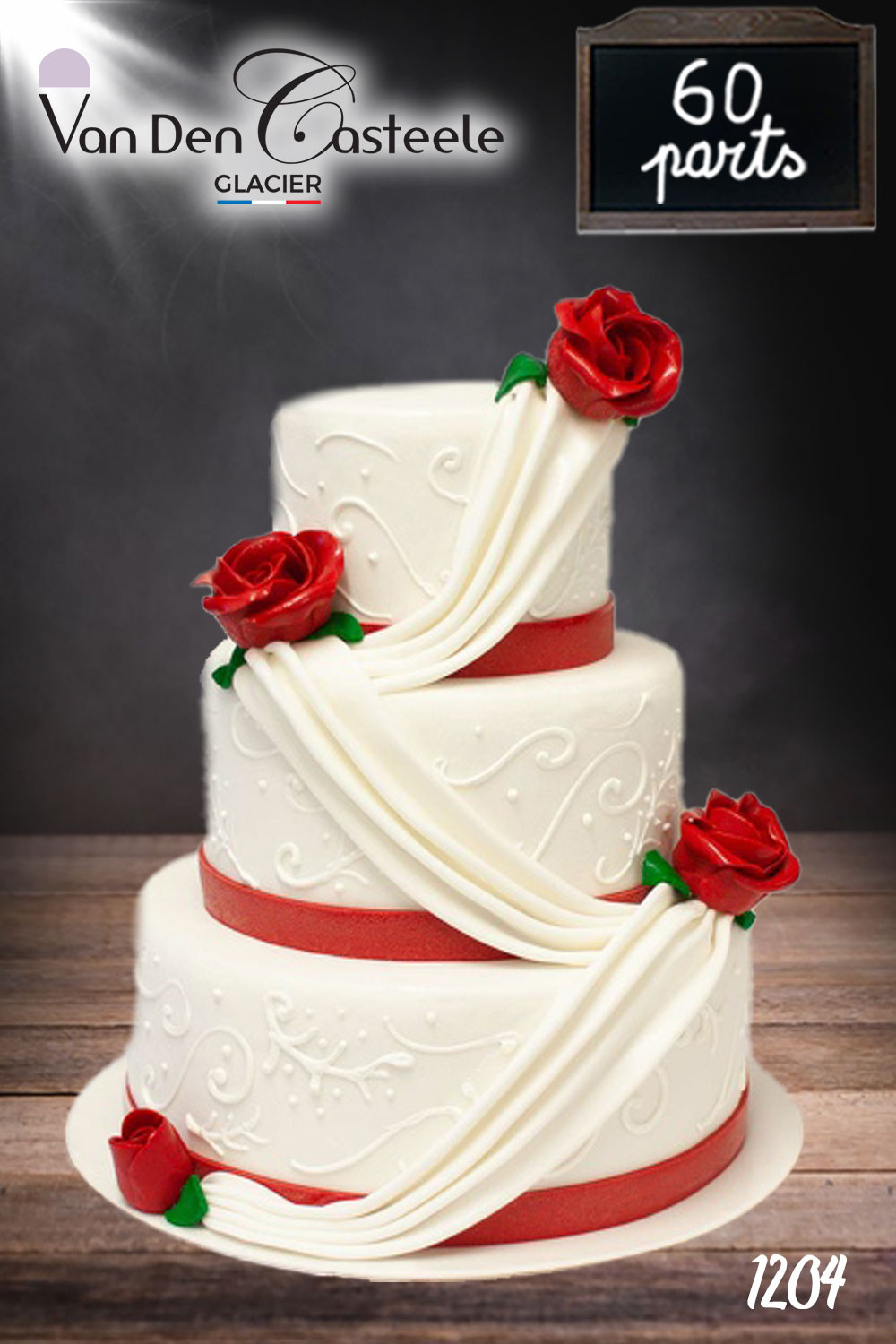 Gâteaux de Mariage avec un drapé