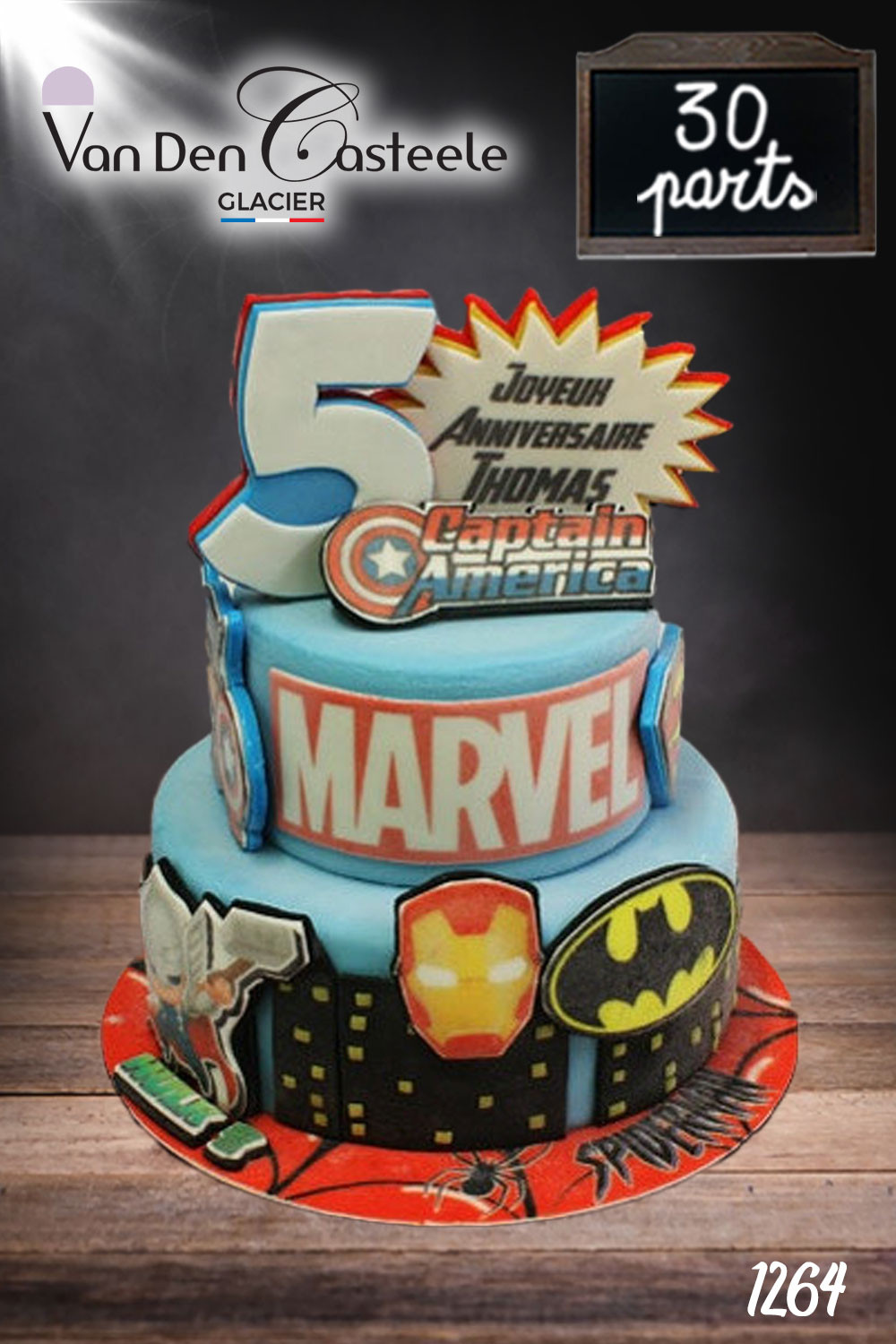 Gâteau anniversaire Héros Marvel